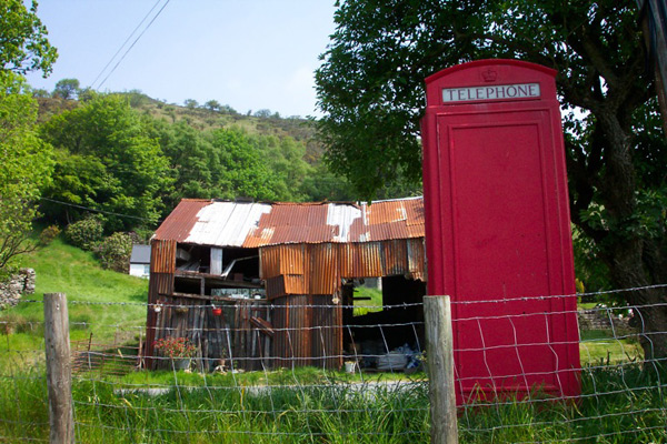 Phonebox in field